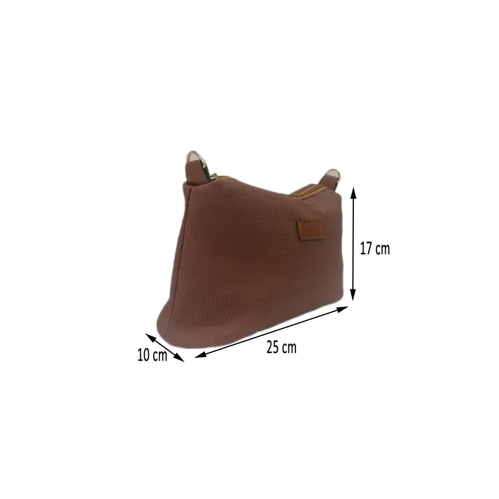 Liva 2355 Çift Bölmeli Kadın Omuz Çapraz Çanta - TABA