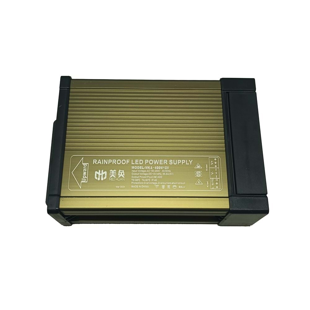 Dış Mekan Yağmur Geçirmez Güç Kaynağı DC12V 400W Trafo
