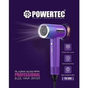 Powertec TR-1111 Delux Plazma Digital Fön Makinası